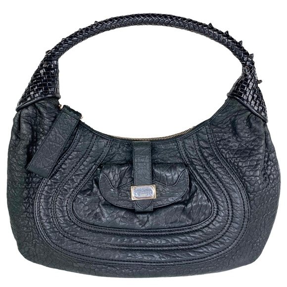 Fendi Handbags - FENDI Leather Hobo Shoulder Bag